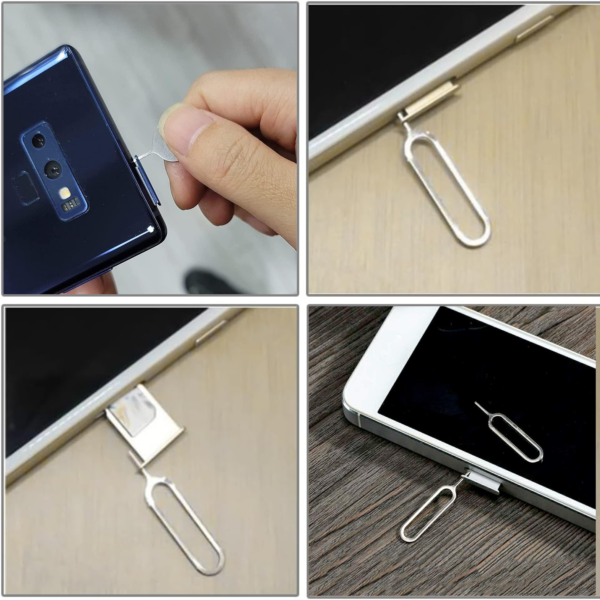 4 pcs SIM Card Needle, SIM Card Slot Removal Tool, SIM Card Holder Ejector Pin Ejector - Image 2