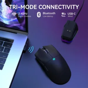 Close-up of the gaming mouse